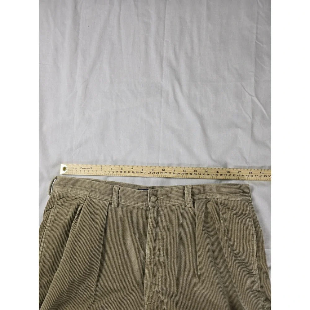 Polo Ralph Lauren Pants Mens‎ 36x32 Beige Corduroy Pleated Dress Polo Cords